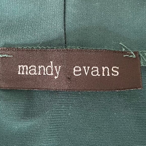 Mandy Evans Pull On Sleeveless V Neck Poly Blend Top Emerald Green Sz XL NWOT - Picture 10 of 12